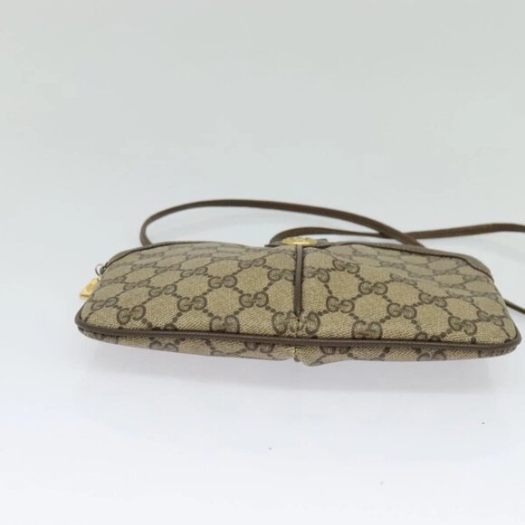 GUCCI GG Supreme Web Sherry Line Bag PVC Beige Gold 904 02 047 Auth ep9738 - Picture 7 of 16
